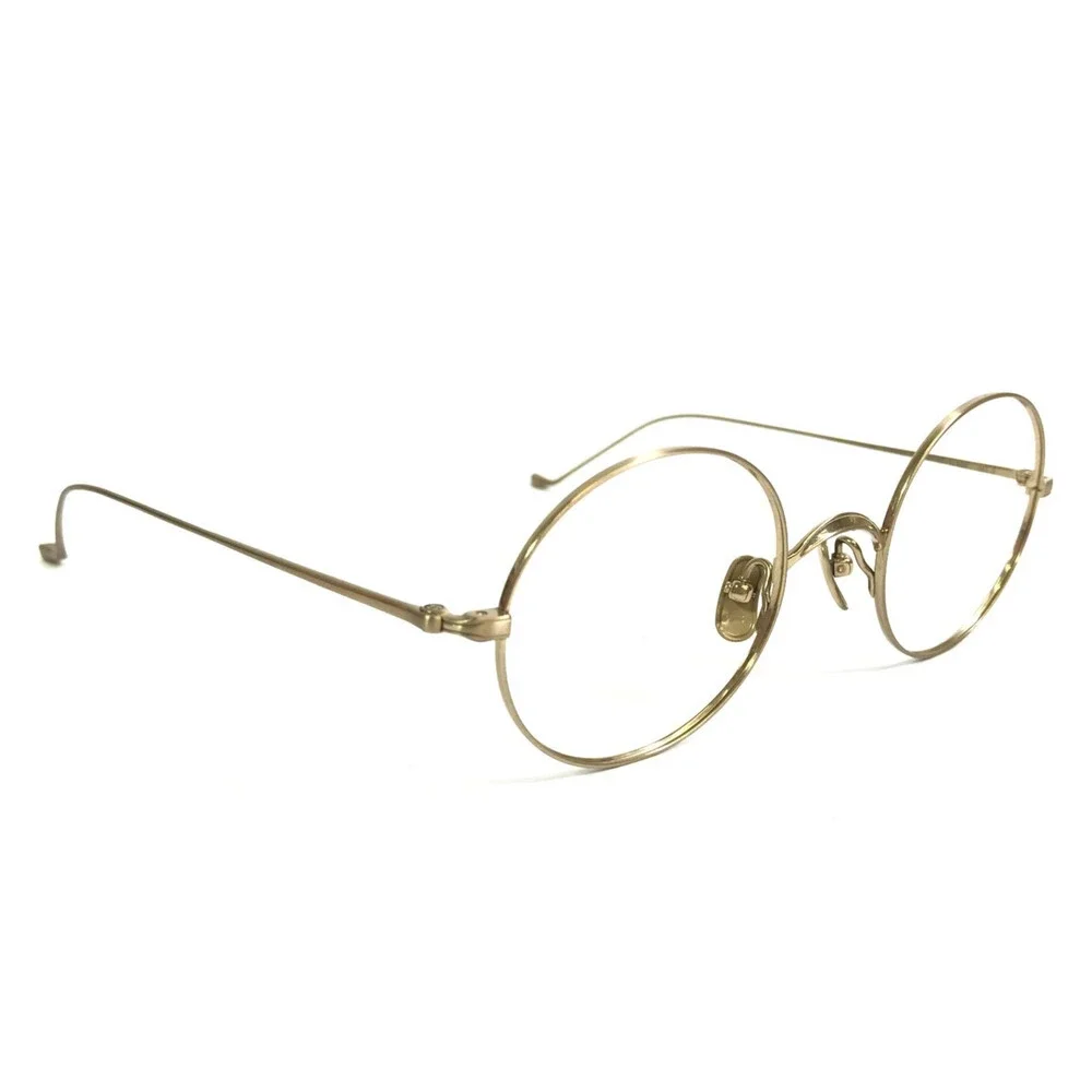 Frank Custom Eyeglasses Frames FT7212 Col. 3 Titanium Gold Wire Rim 45-22-145